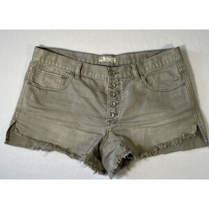Free People Denim Shorts Size 31 Cutoff Button Fly Shorts Lt Gray 61855-16515125